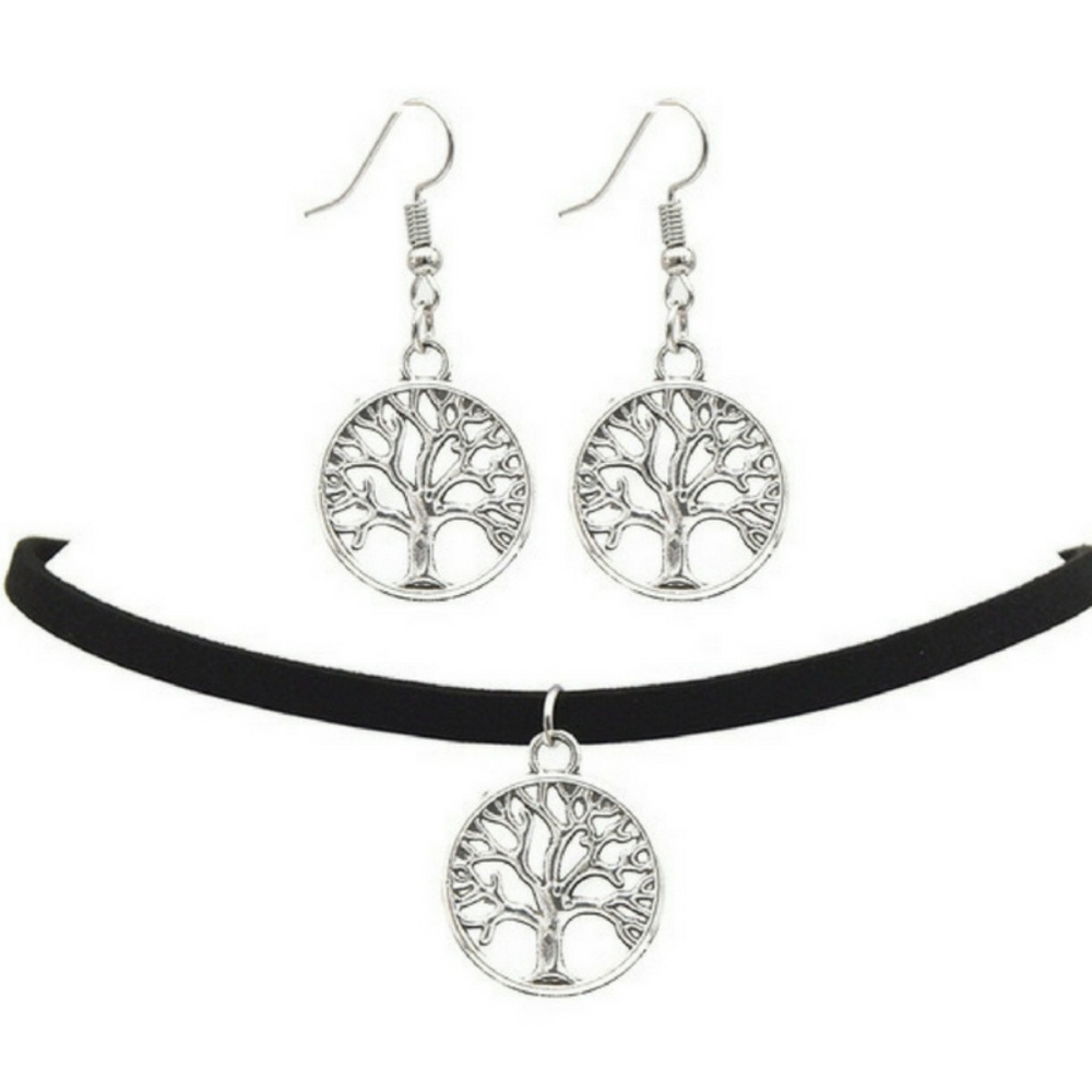 Necklace & Earrings - Advice From a Tree Silver